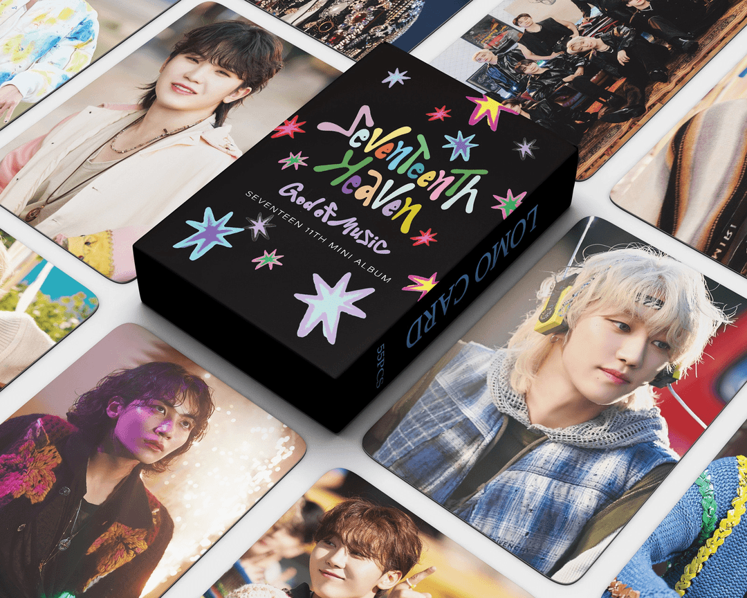 55张seventeen小卡十七新专GOD OF MUSIC小卡TH HEAVEN徐明浩lomo