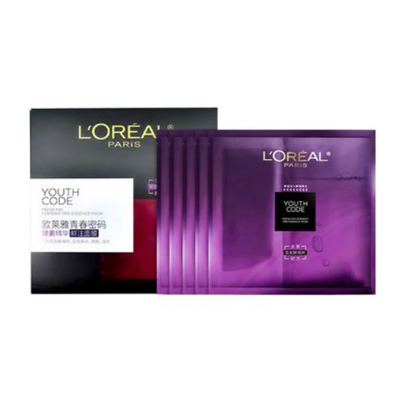 欧莱雅青春密码酵素精华鲜注面膜 33g*5片+5片