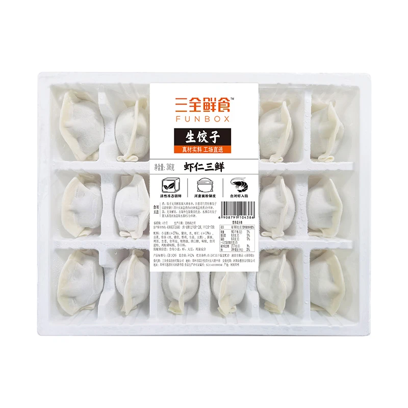 三全鲜食虾仁三鲜生饺子 306克