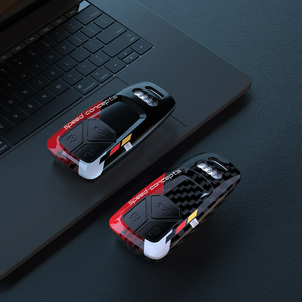 奥迪钥匙套男士专用2023/22款a6l/a4l/q5/a7/q7/q8/a3l钥匙包壳扣