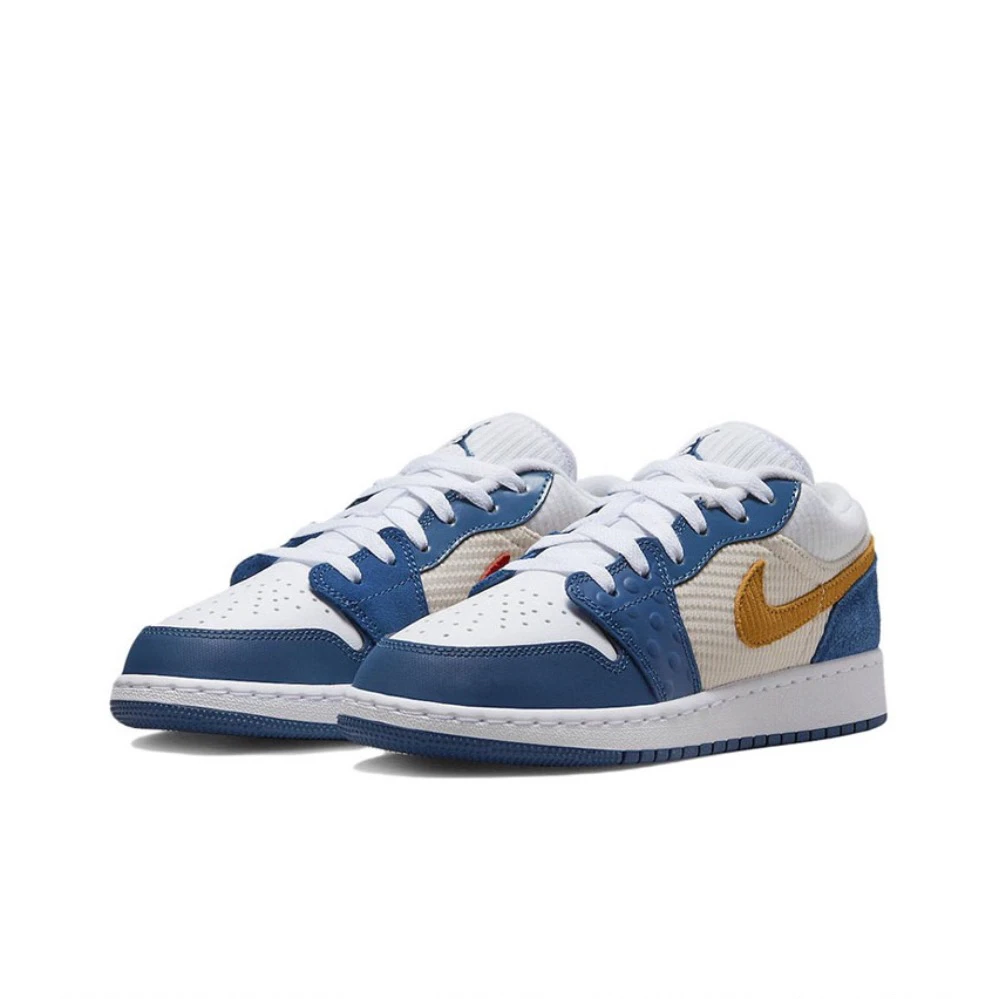 Air Jordan 1 Low GS AJ1 女款 白蓝黄 鸳鸯 低帮 休闲 篮球鞋