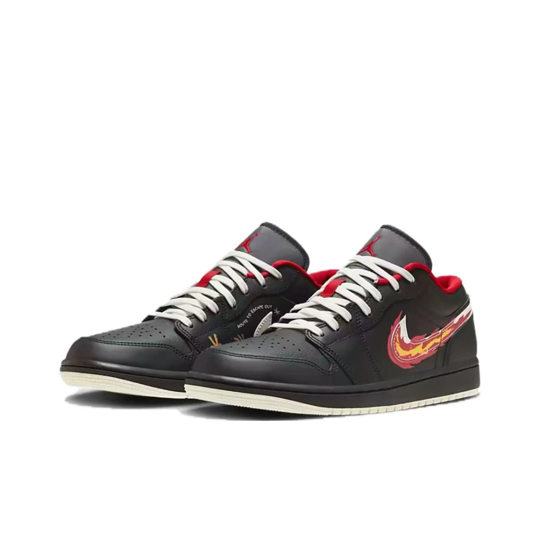 Air Jordan 1 Low SE AJ1 黑红 男款 低帮 复古 休闲 篮球鞋