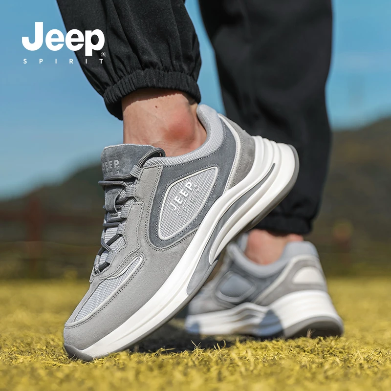 JEEPSPIRIT吉普2024年秋季新款防臭鞋百搭运动鞋休闲软底轻便潮鞋