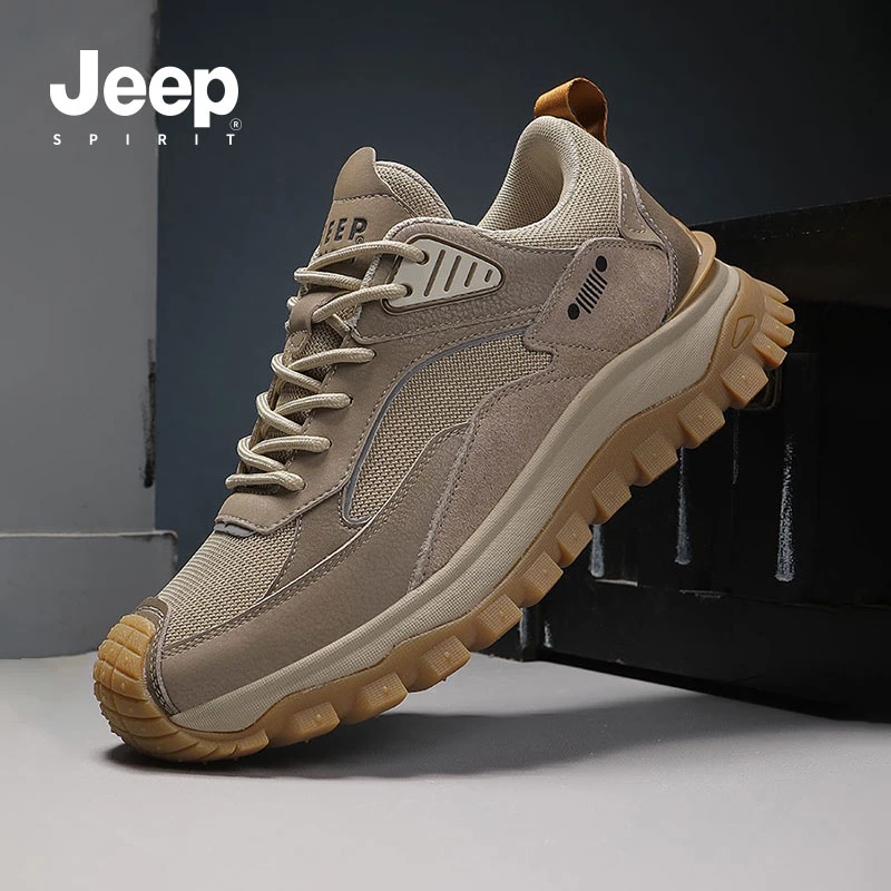 JEEP SPIRIT男鞋2024夏季新款耐磨防滑休闲登山跑步户外运动鞋子