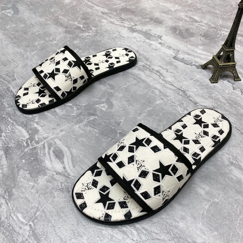 路约威格男士夏季新款防滑居家休闲鞋时尚个性软底外穿沙滩鞋拖鞋