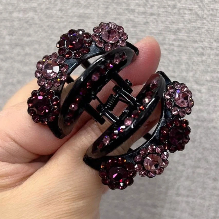 新款进口捷克钻抓夹高档镶水钻发夹女头发小夹子气质盘发发饰洋气