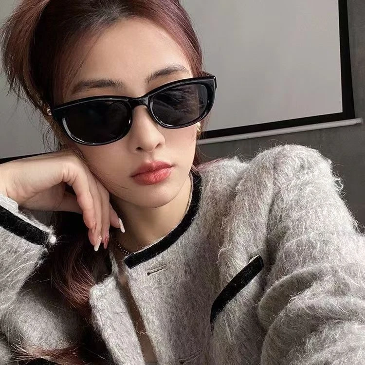 辣妹墨镜女2024新款防紫外线防晒猫眼高级感太阳镜夏开车眼镜男
