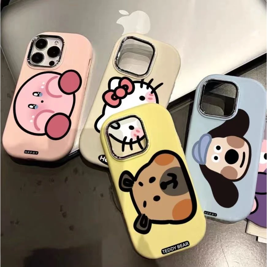 【2个装】可爱大头卡通适用苹果15手机壳iphone13/14promax防摔12