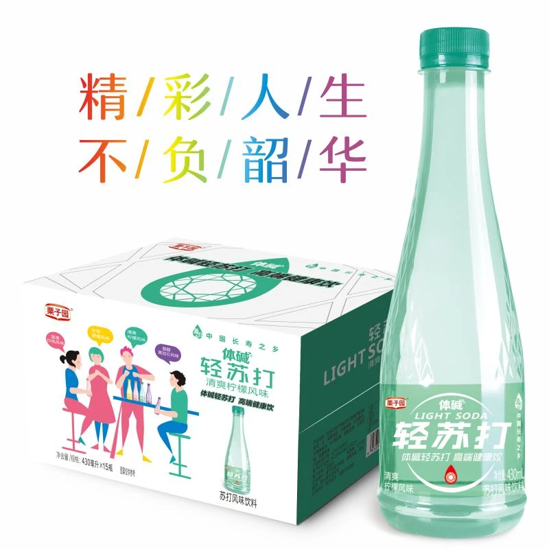 栗子园 A轻苏打清爽柠檬风味430ml*6瓶风味饮品厂家直发