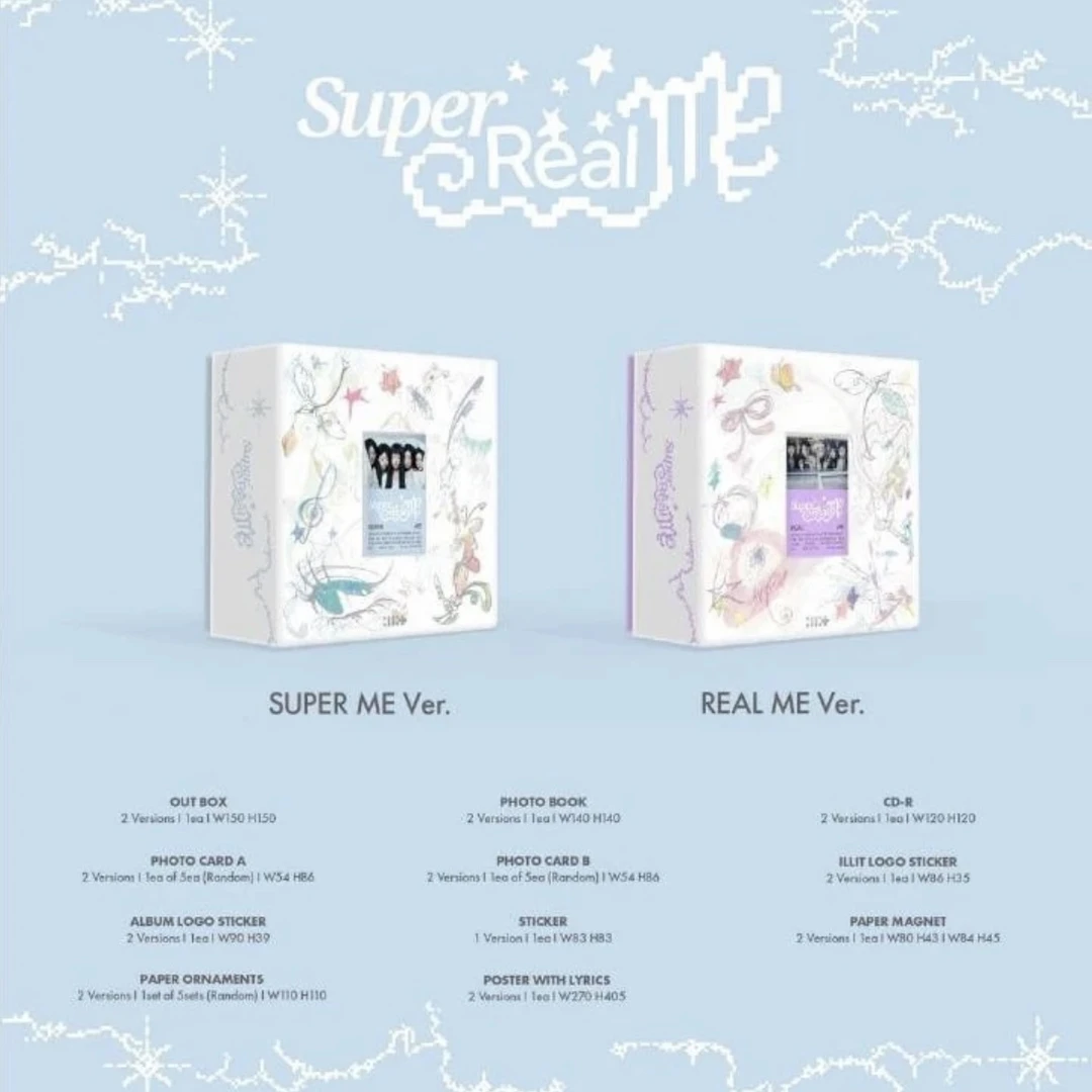 现货包邮 ILLIT 出道专辑 迷你1辑 SUPER REAL ME HYBE 全新未拆