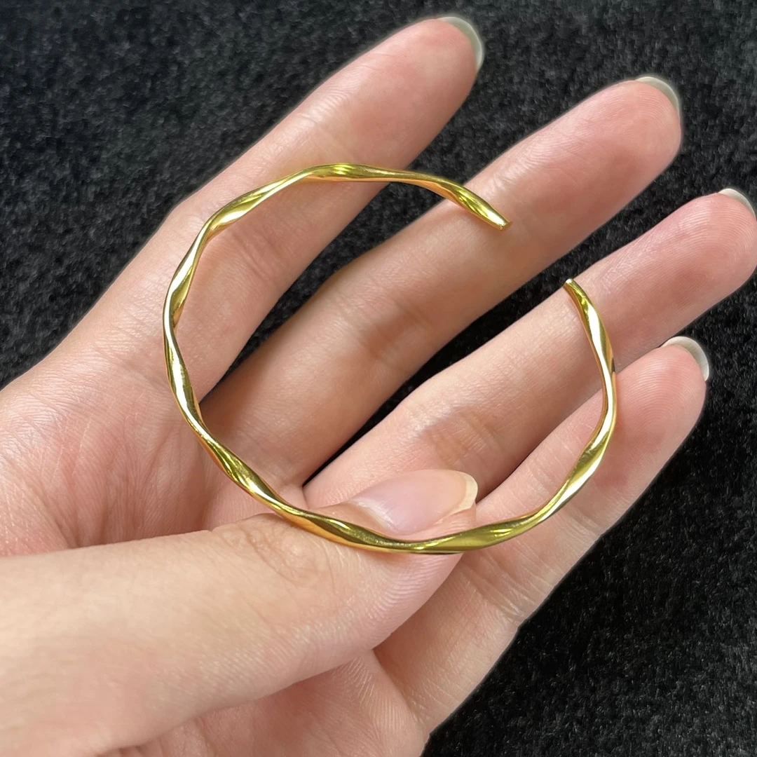 925银银制品 【闪闪珠宝】925银扭环手镯 CAN1790336