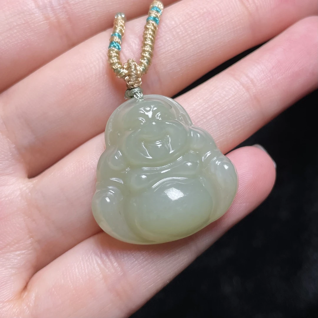 【玉氏珠宝】和田玉佛公吊坠-约25*10mm  CAN3040076