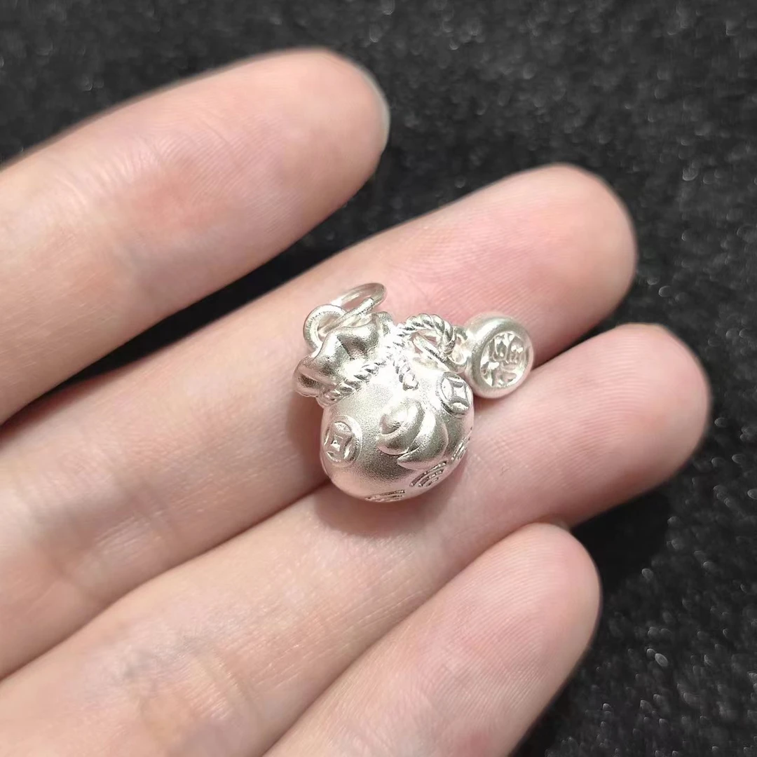 足银银制品 【闪闪珠宝】足银999.9福袋吊坠 CAN2780257