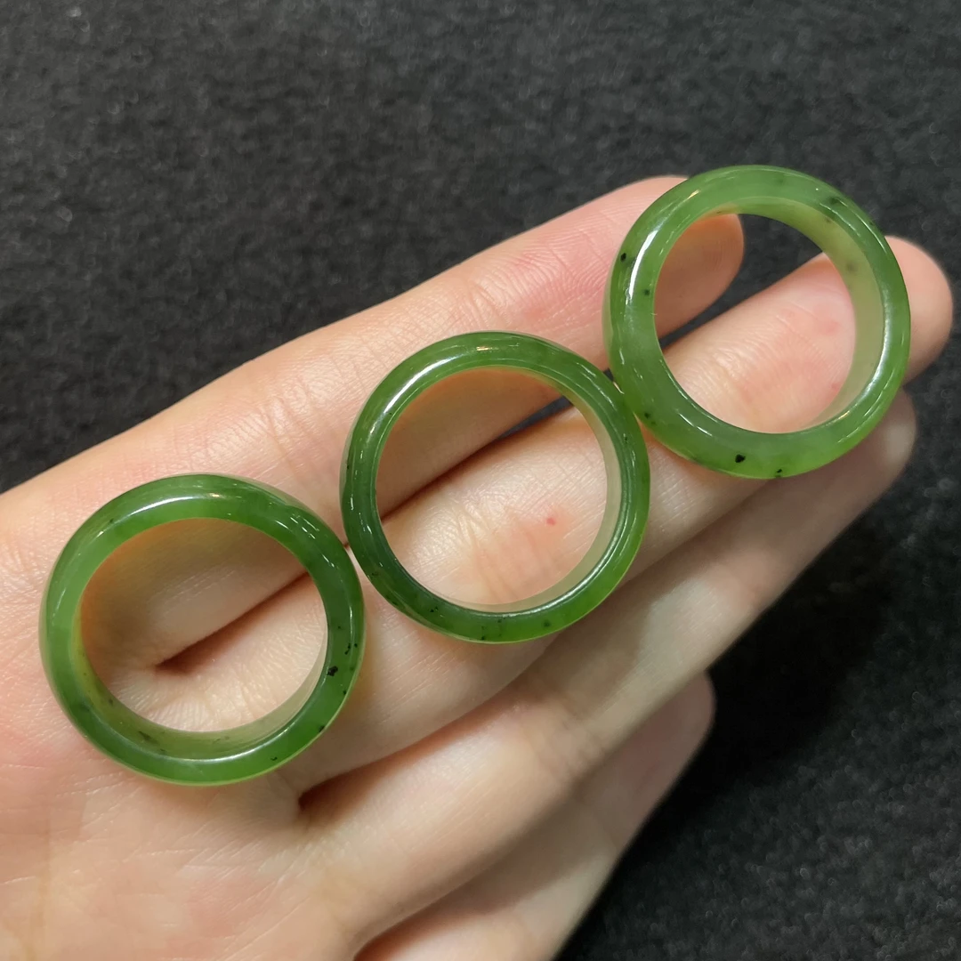 【玉氏珠宝】和田碧玉戒圈 多样性发一 CAN920111