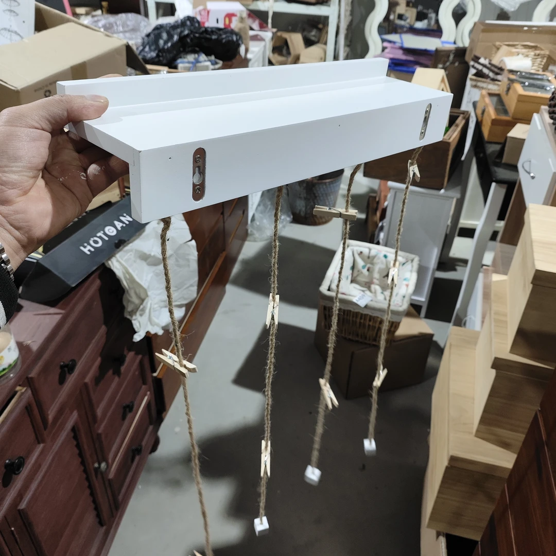 木质多用途麻绳镊子上墙小挂钩