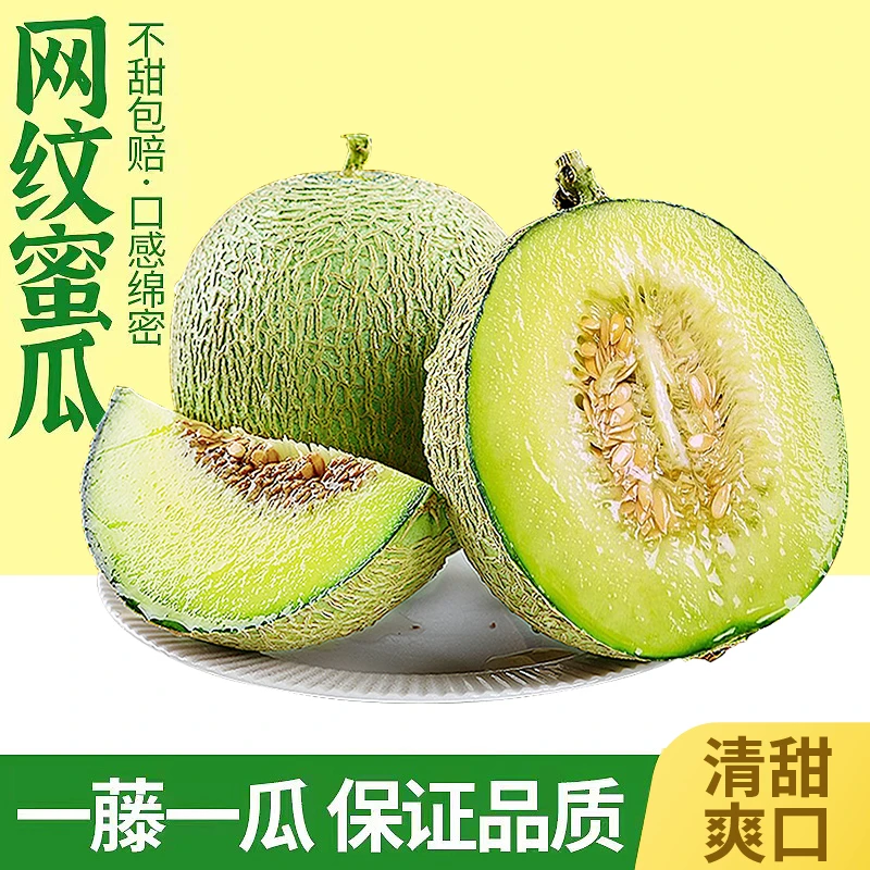 海南直发网纹瓜网纹蜜瓜玫珑蜜瓜水果冰淇淋蜜瓜哈密瓜当季新鲜