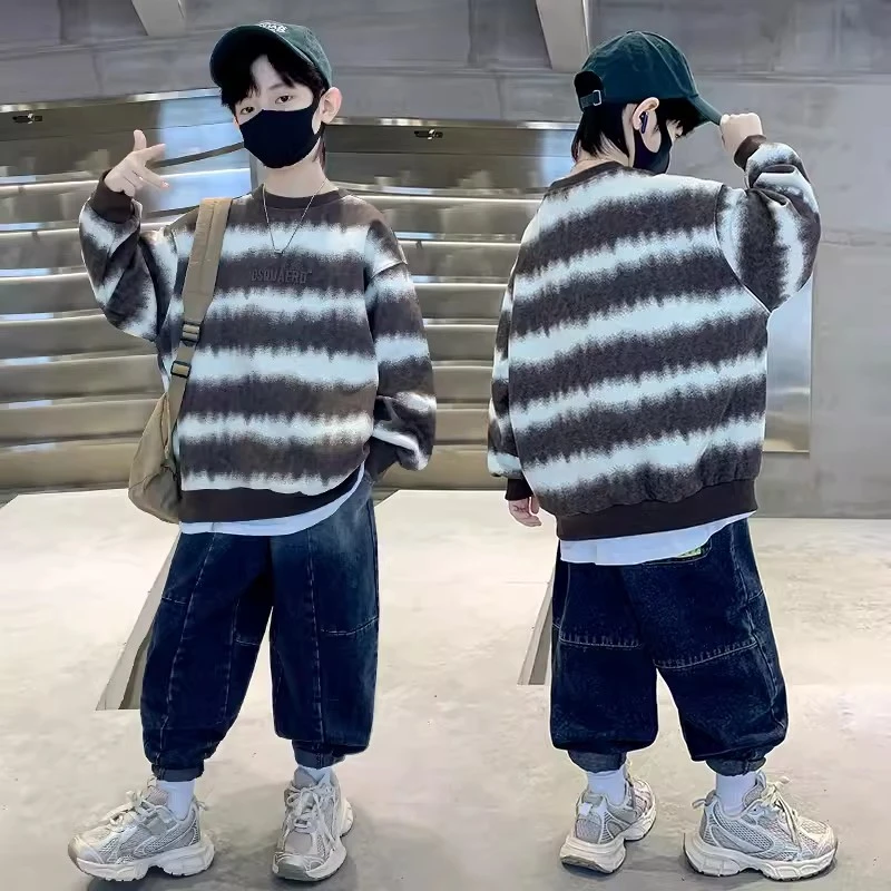 【清仓】男童春秋季男孩中大儿童装网红时髦韩版卫衣休闲运动上衣