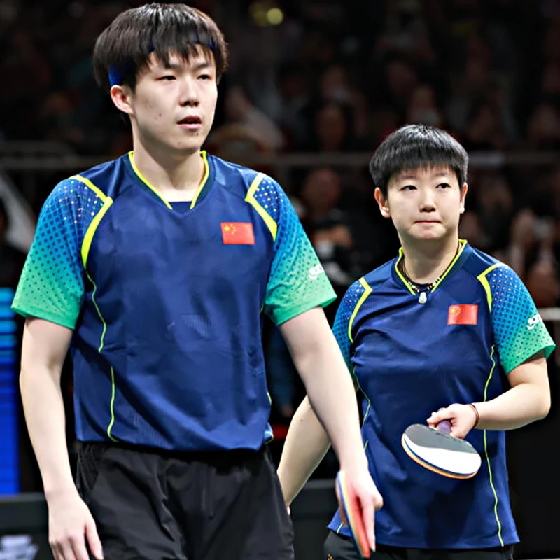 乒乓球服男女上衣成都国乒队服国家队比赛服男款透气儿童球衣印字