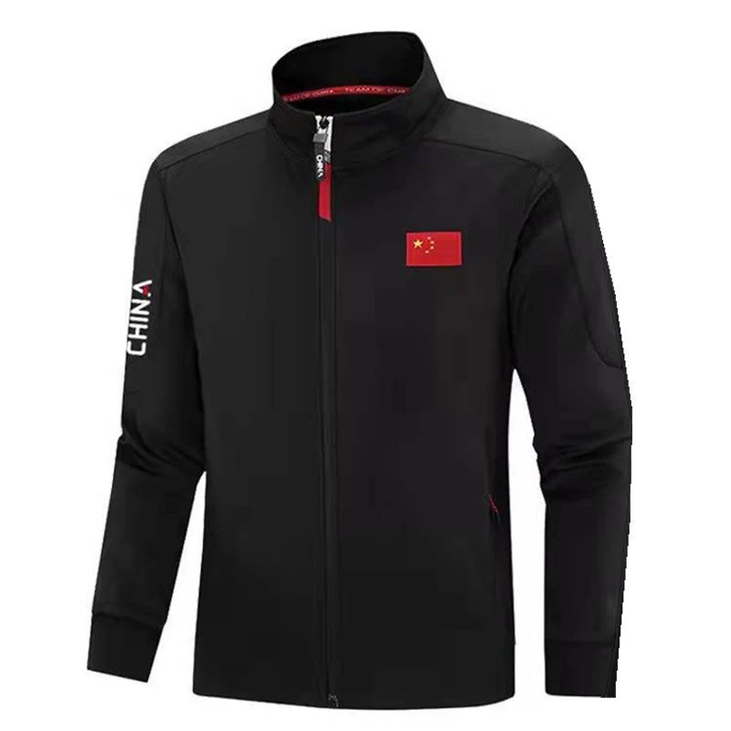 乒乓球服上衣春秋款男女运动外套长袖松紧腰长裤休闲套装印花休闲