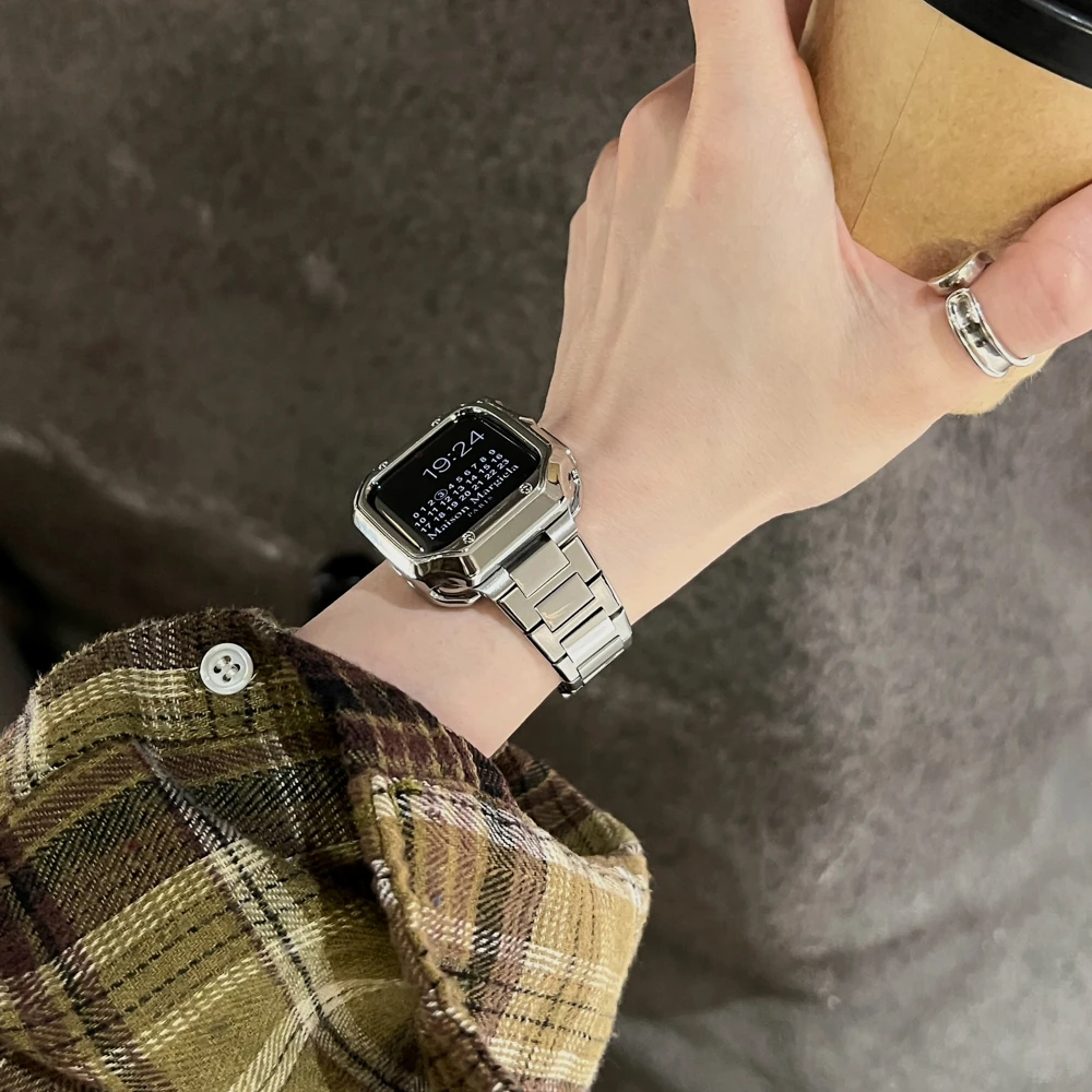 IAMYEE小蛮腰篮气球不锈钢表带适用applewatch6789代S9S10iwatch