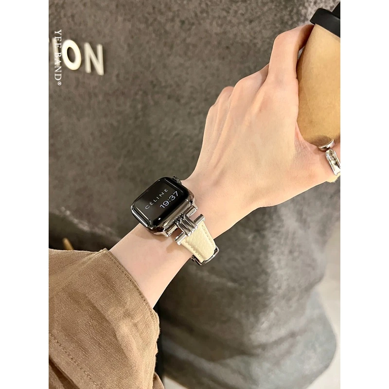 IAMYEE小众设计高级感皮质表带适用applewatch456S8S9代S10iwatch