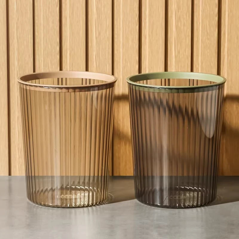 透明垃圾桶家用轻奢压圈客厅办公室厨房厕所卫生间垃圾纸篓卫生桶