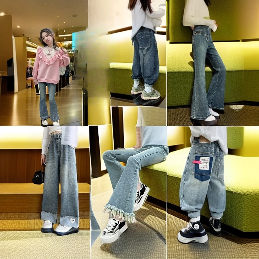 编码300-399四季款儿童牛仔裤瑕疵破洞勾丝贴标补丁微瑕实体高货