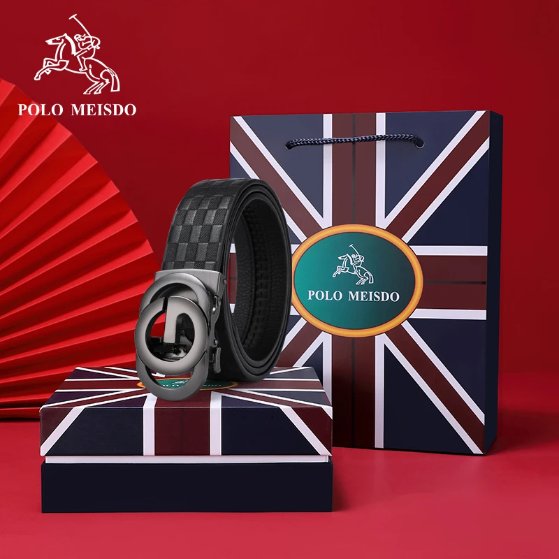 保罗美思得皮带男真皮自动扣2023新款潮男士腰带品牌高档牛皮裤带