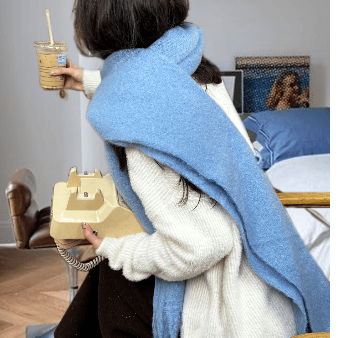 nothe Case「海盐」「芋泥」「蓝莓」百搭格纹小众保暖搭配围巾