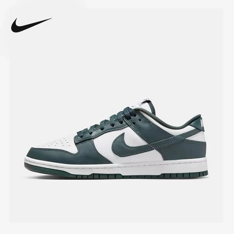 Nike耐克男运动鞋24秋新款DUNK白绿低帮复古休闲板鞋DV0833111