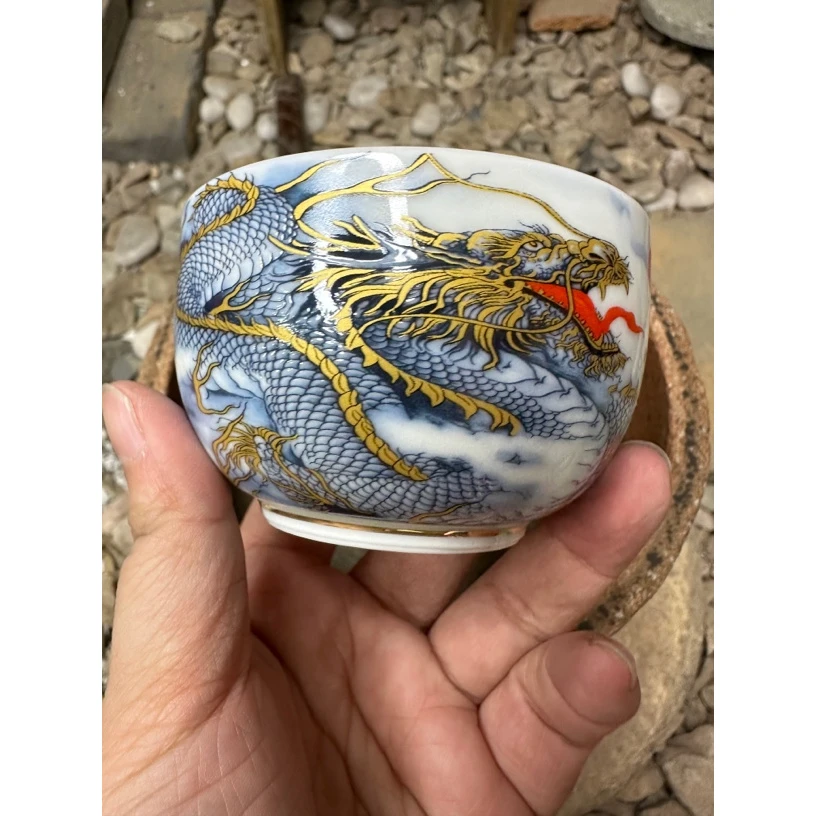 高端茶器 鎏金墨龙 主人杯