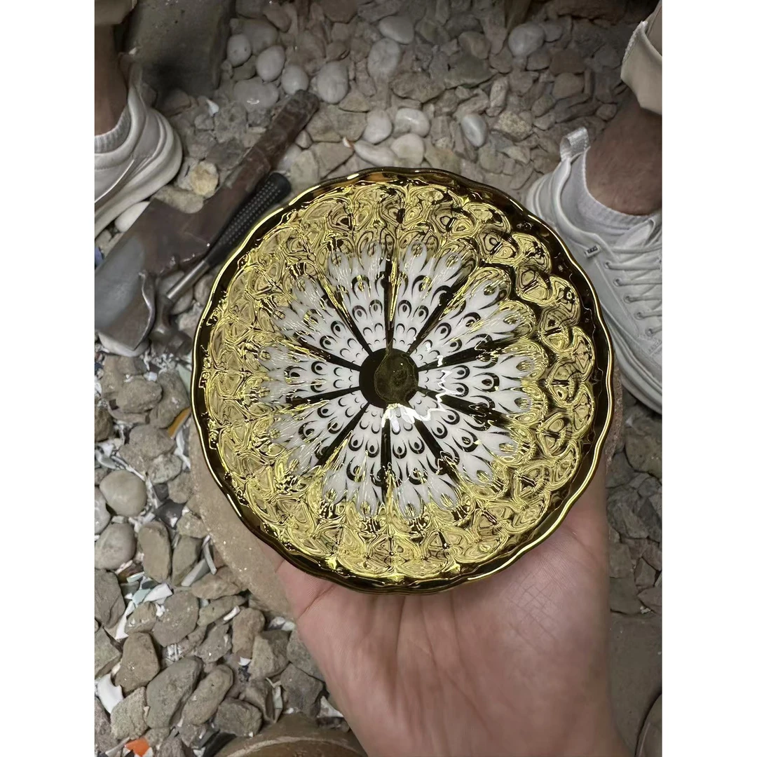 高端茶器 花口金玉满堂 主人杯zd