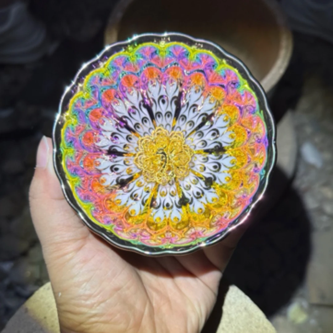 高端茶器 七彩孔雀 主人杯zd