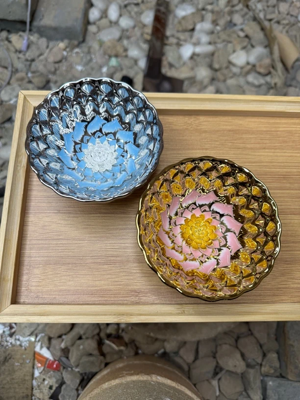 高端瓷器 十里桃花➕蓝色妖姬 主人杯A121