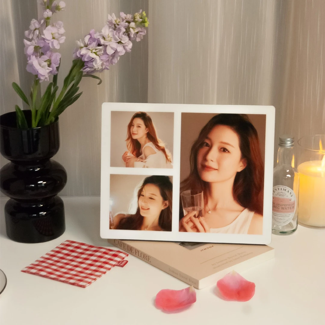 10寸三宫格摆台影楼写真照婚纱照相框定制大韩摆件