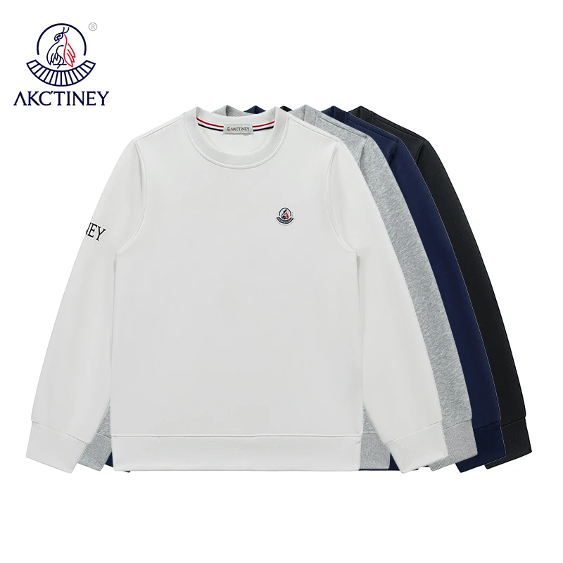 前古鸟品牌秋冬新款时尚宽松休闲百搭简约圆领卫衣情侣潮流-1004