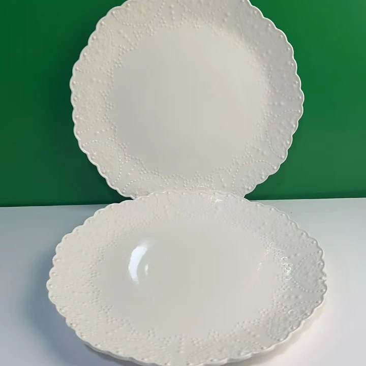 4091 花边盘（口径26高2.5）不带礼盒陶瓷餐具B96