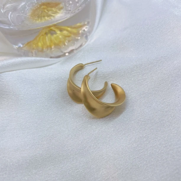 铜合金耳饰 初见饰你 气质雾面耳钉0395