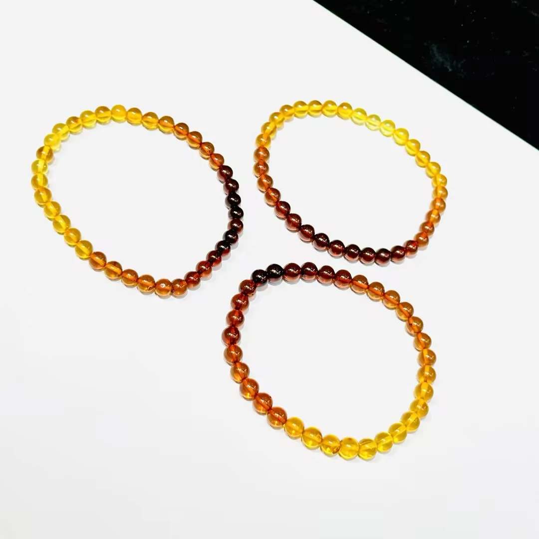 【CH】琥珀渐变色手串-约5mm（多样性发其一）