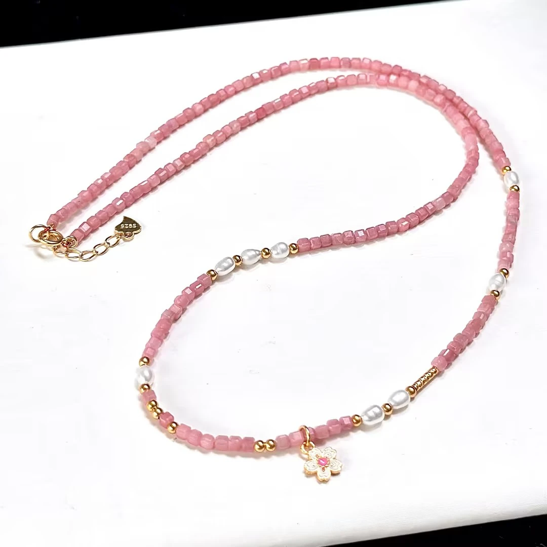 【YNJ】粉澳宝方糖DIY项链（多样性发其一）