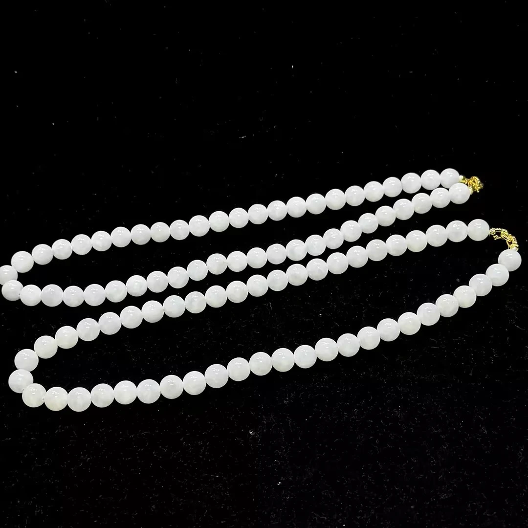 【CH】和田玉白玉项链-约10mm（多样性发其一）