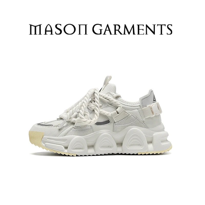 MASON GARMENTS 风暴1号猪八革个性厚底低帮老爹鞋男女同款辉月米