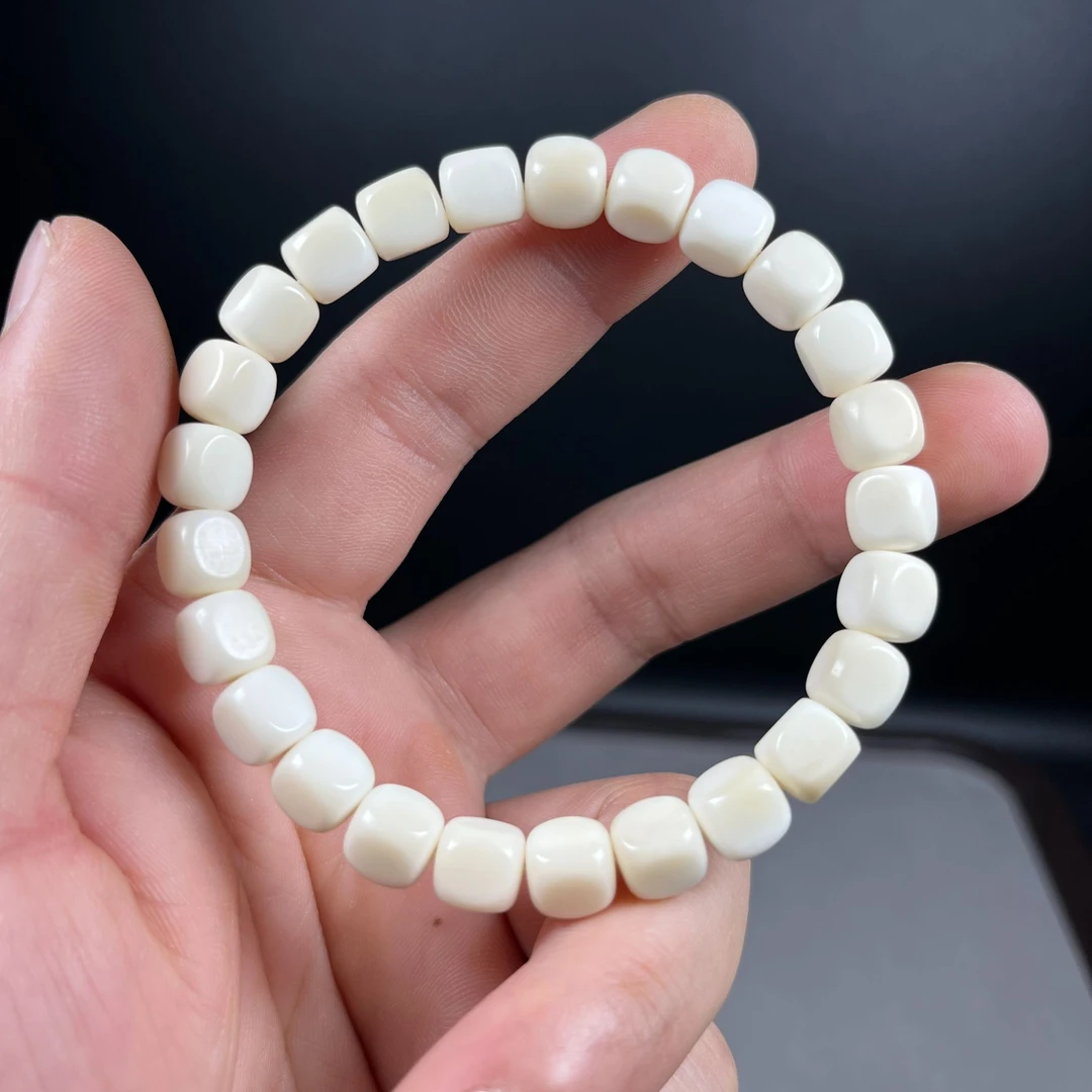 南椰子六方手串 真白玉菩提(非菩提根) 天然原生态M141
