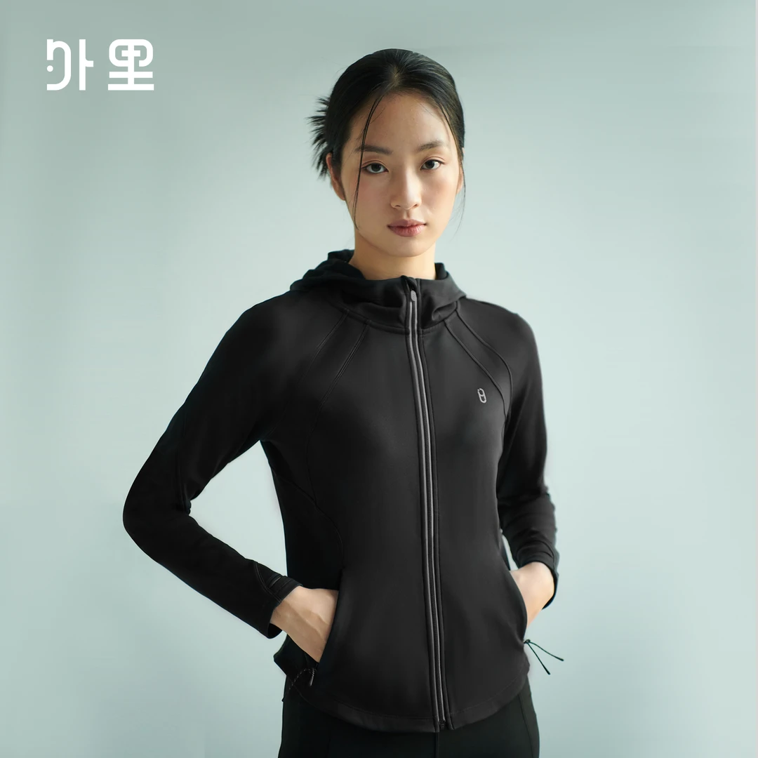 YLI外里运动外套女秋冬加绒保暖速干长袖运动户外专业训练健身服