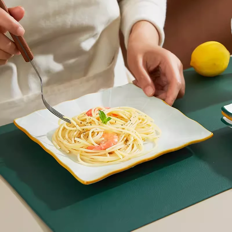 31201  7.5英寸陶瓷网红家用西餐盘日式简约早餐盘创意盘子