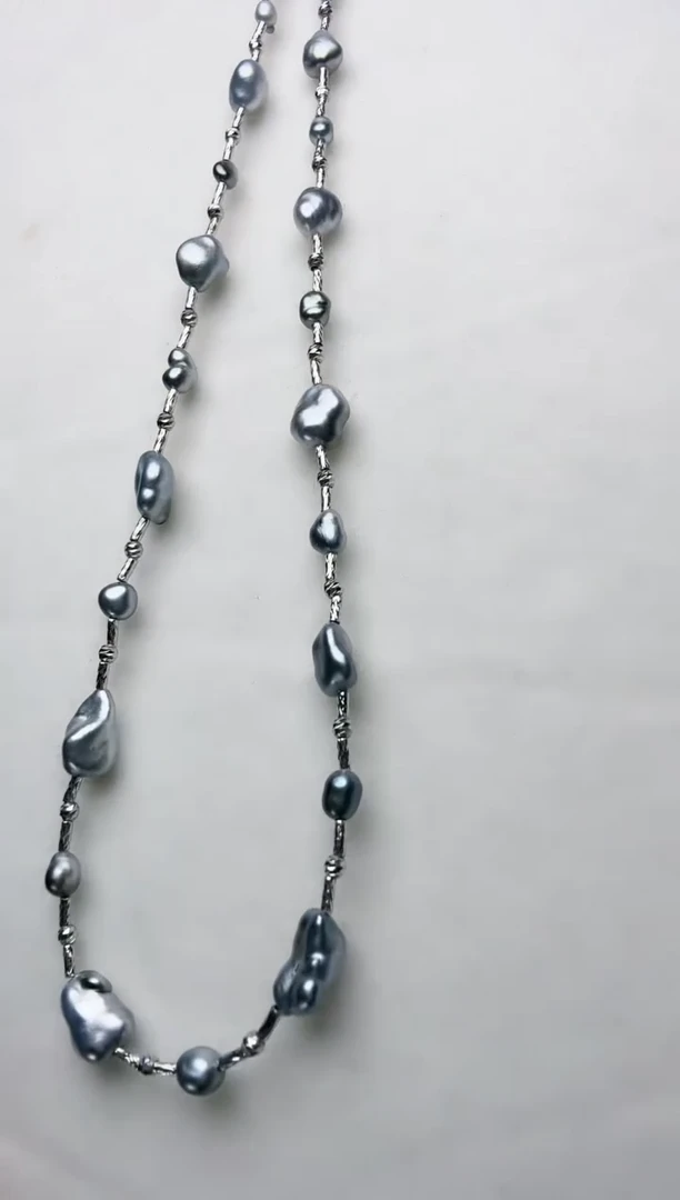 【闪购商品】海水珍珠颈饰未镶嵌k金大溪地keshi个性项链