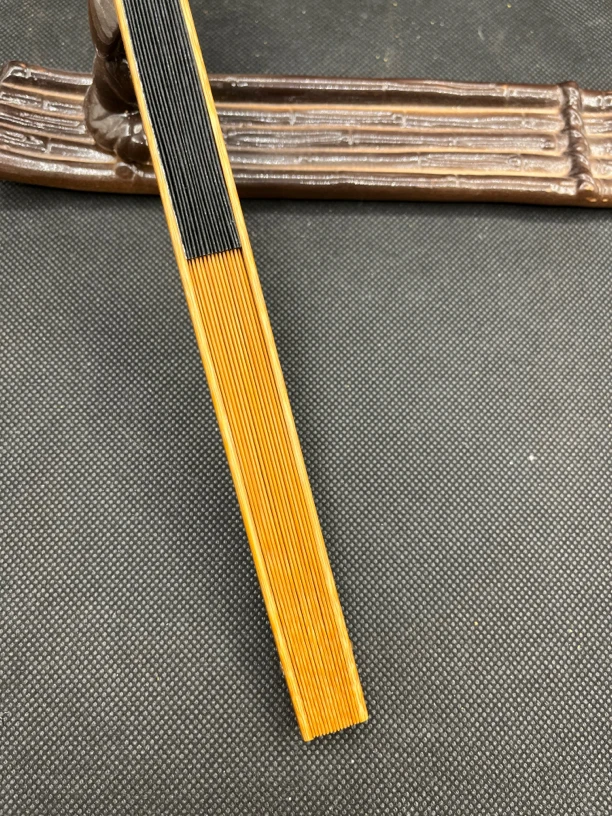 95寸16方全手工老玉竹双和青折扇