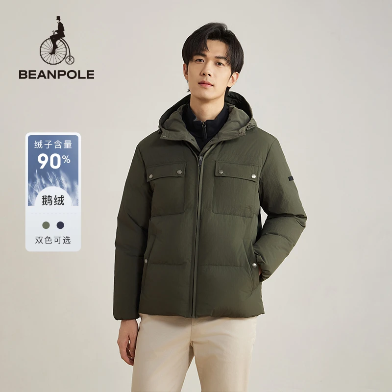 BEANPOLE【90%绒子】24秋冬新款男士帽子可脱卸保暖羽绒服BC4X38Z08