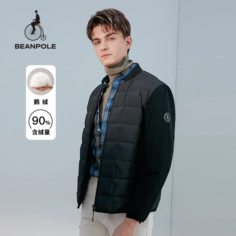 BEANPOLE【90%灰鹅绒】滨波 冬季男士针织袖收口羽绒服BC1938Z04