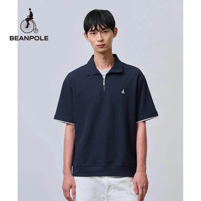 BEANPOLE滨波  春夏新款男士商务米兰组织短袖POLO衫 BC4342C12
